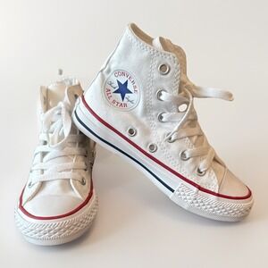 Converse Kids Chuck Taylor All Star High Top Optical White/Red/Navy - Size 11